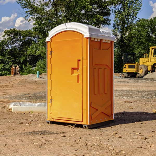 what is the maximum capacity for a single porta potty in Woodland Park NE